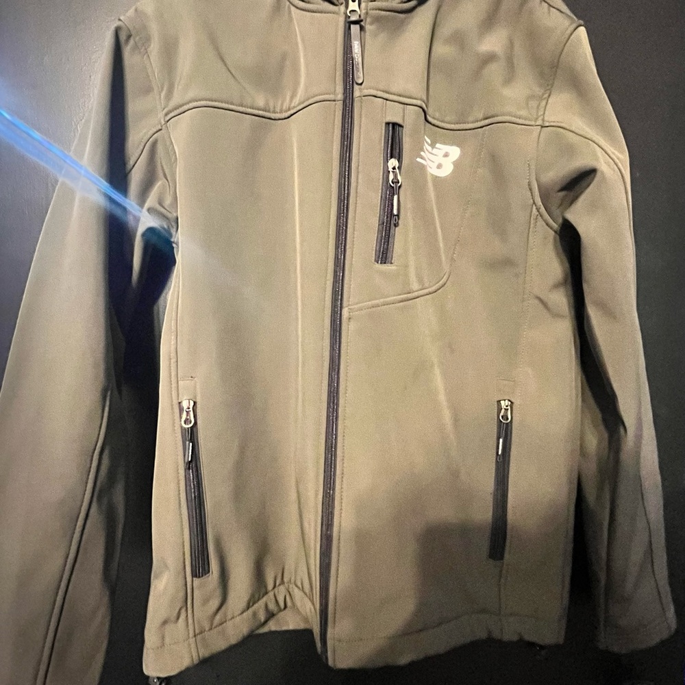 New Balance Olive Green Jacket with Hoodie
